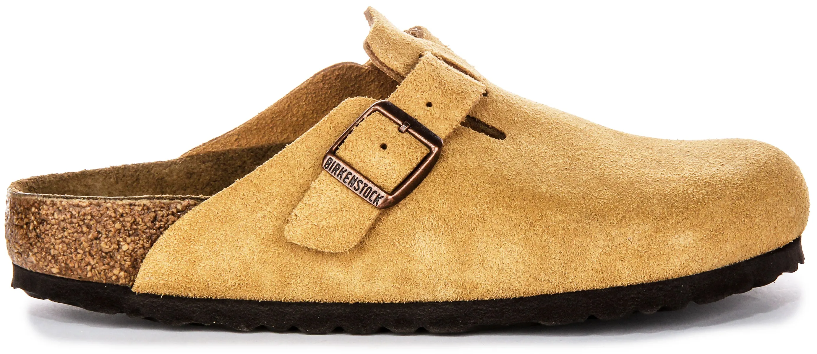Birkenstock Boston Bs In Lattee | Regular Fit Shoes Birkenstock