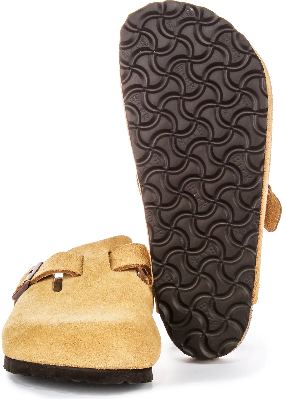 Birkenstock Boston Bs In Lattee | Regular Fit Shoes Birkenstock