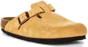 Birkenstock Boston Bs In Lattee | Regular Fit Shoes Birkenstock