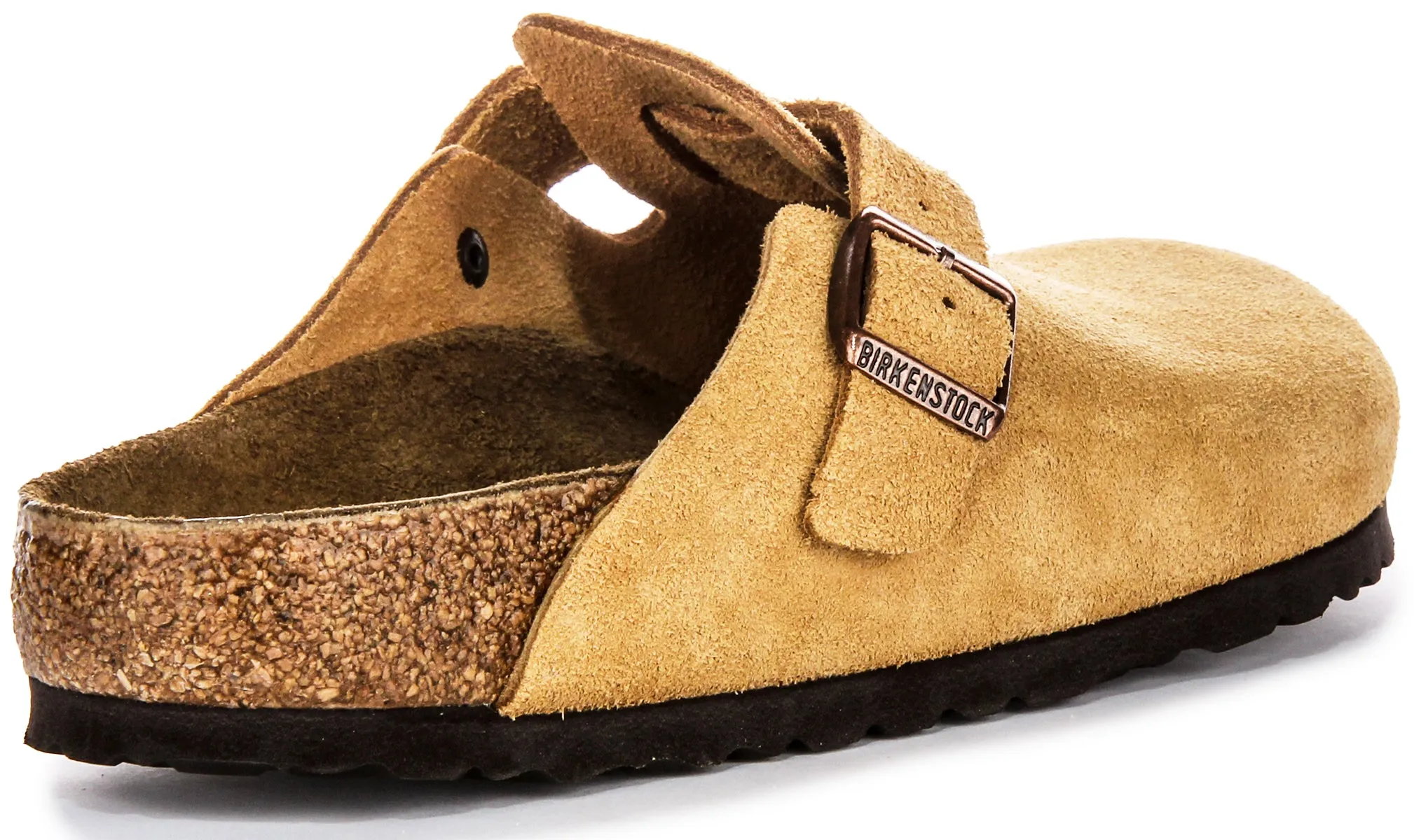 Birkenstock Boston Bs In Lattee | Regular Fit Shoes Birkenstock