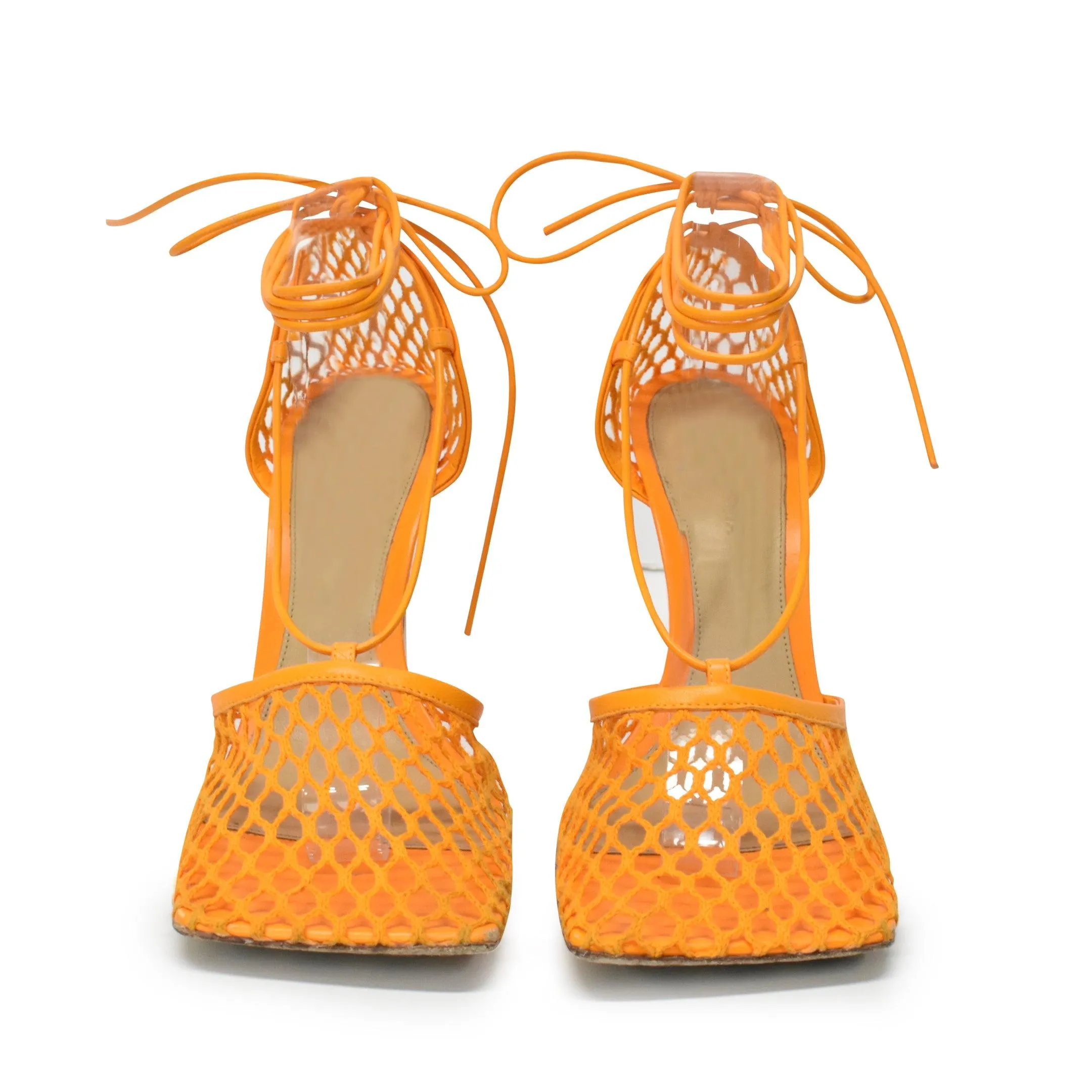 Bottega Veneta 'Stretch Lace-Up' Heels - Women's 39