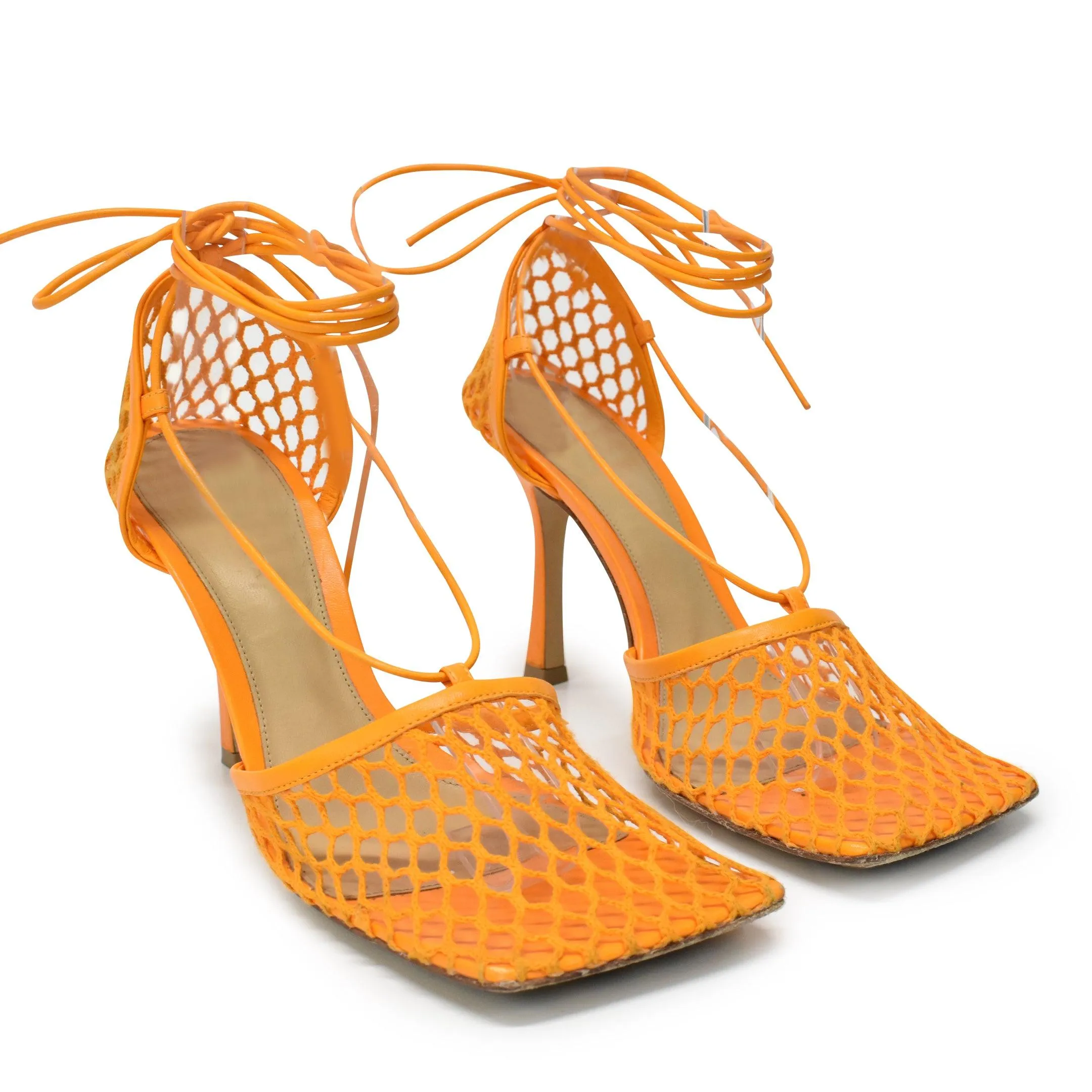 Bottega Veneta 'Stretch Lace-Up' Heels - Women's 39