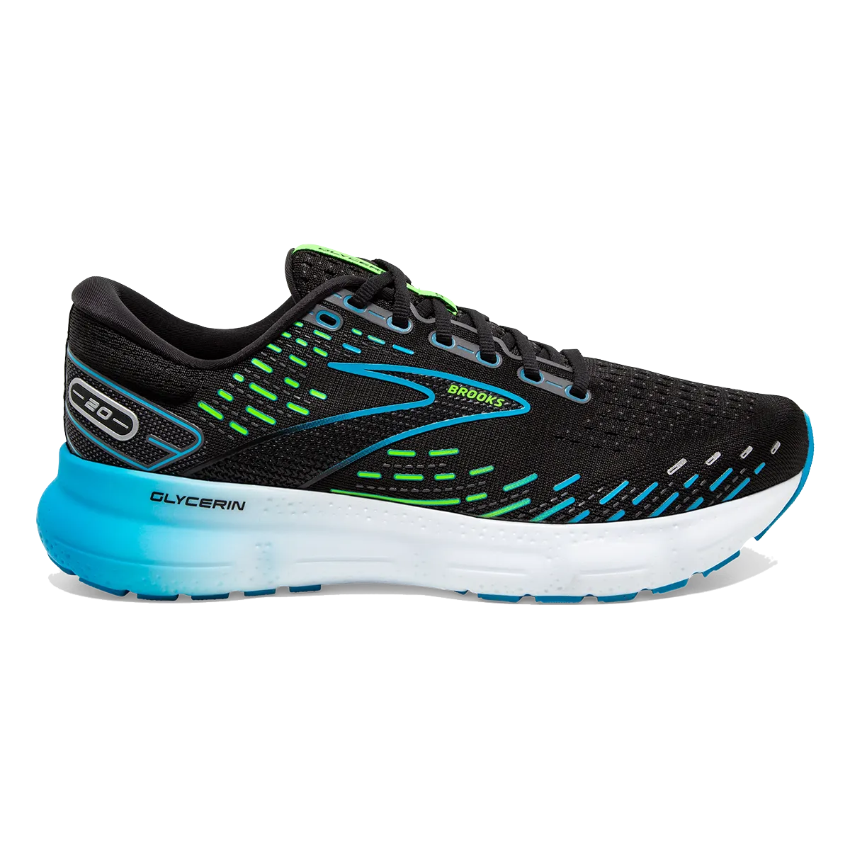 Brooks Glycerin 20 - Black - Hawaiian Ocean - Green