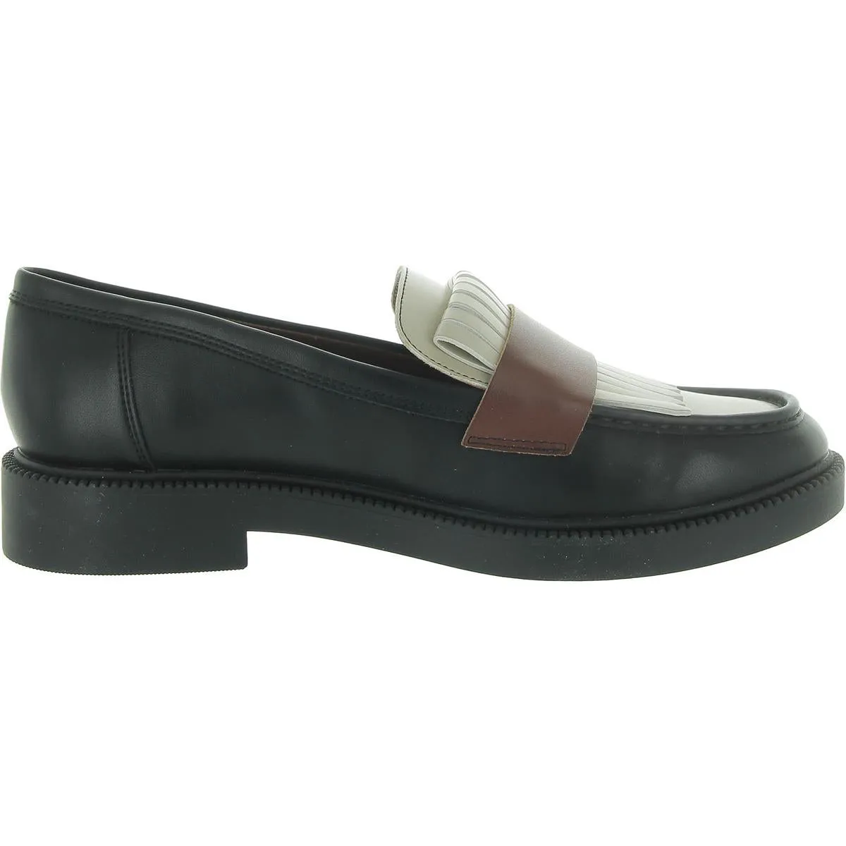 Calixy Womens Faux Leather Two-Tone Loafers