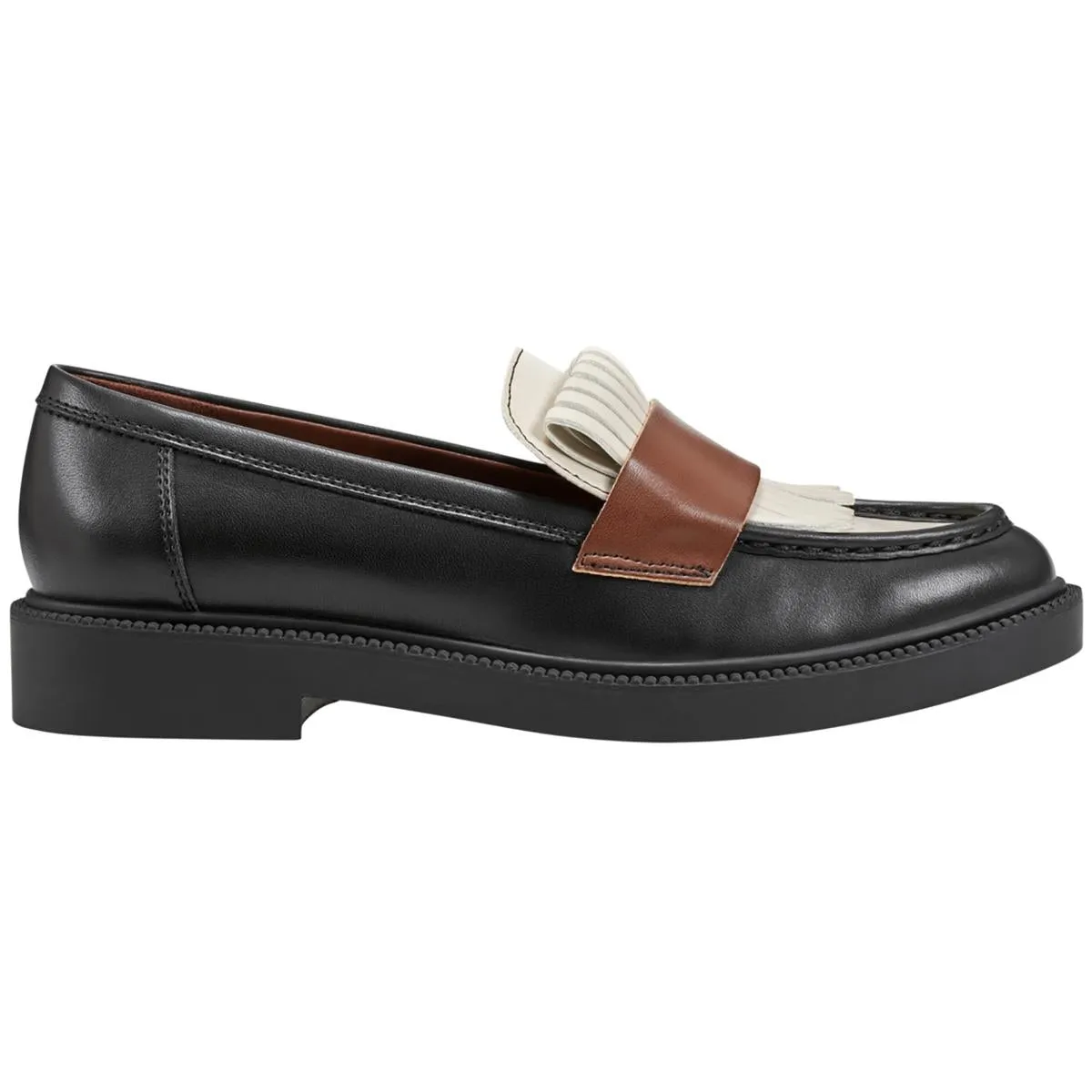 Calixy Womens Faux Leather Two-Tone Loafers