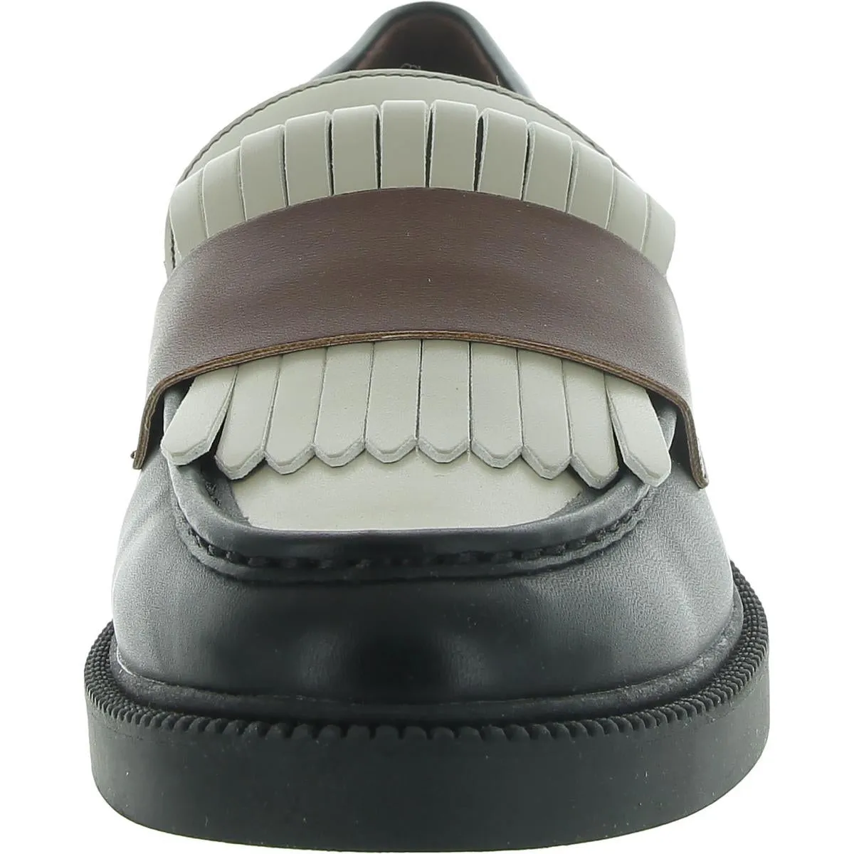 Calixy Womens Faux Leather Two-Tone Loafers