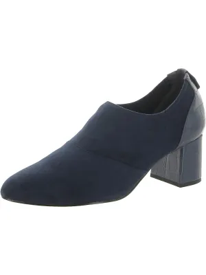 Caraway Womens Faux Suede Pointed Toe Shooties