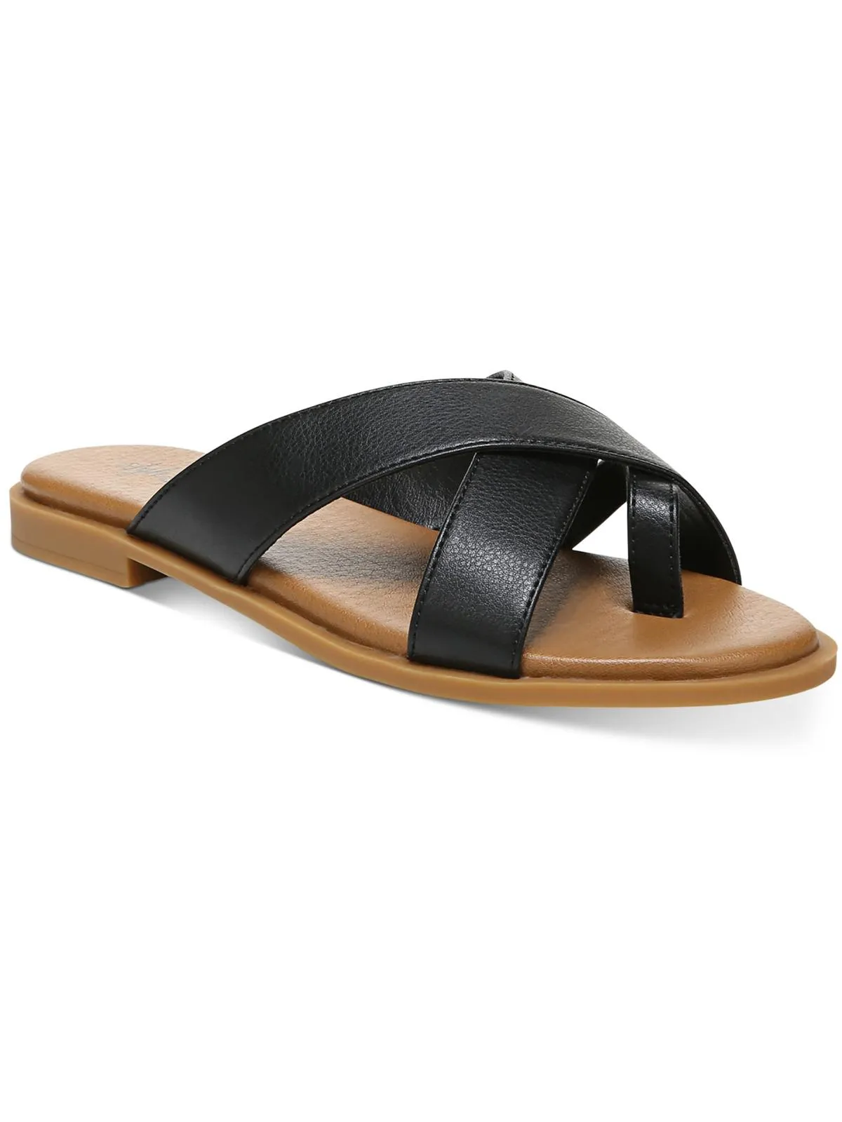 Carolyn Womens Slip On Flat Slide Sandals
