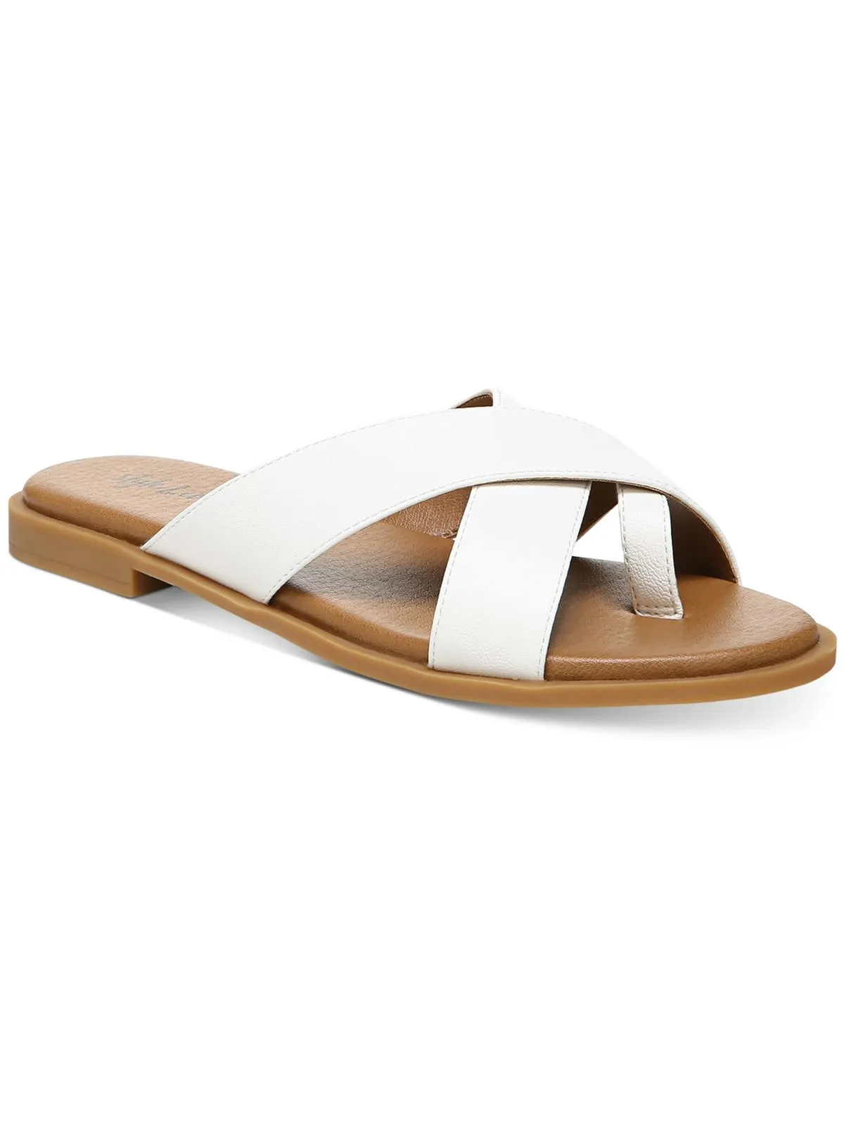 Carolyn Womens Slip On Flat Slide Sandals