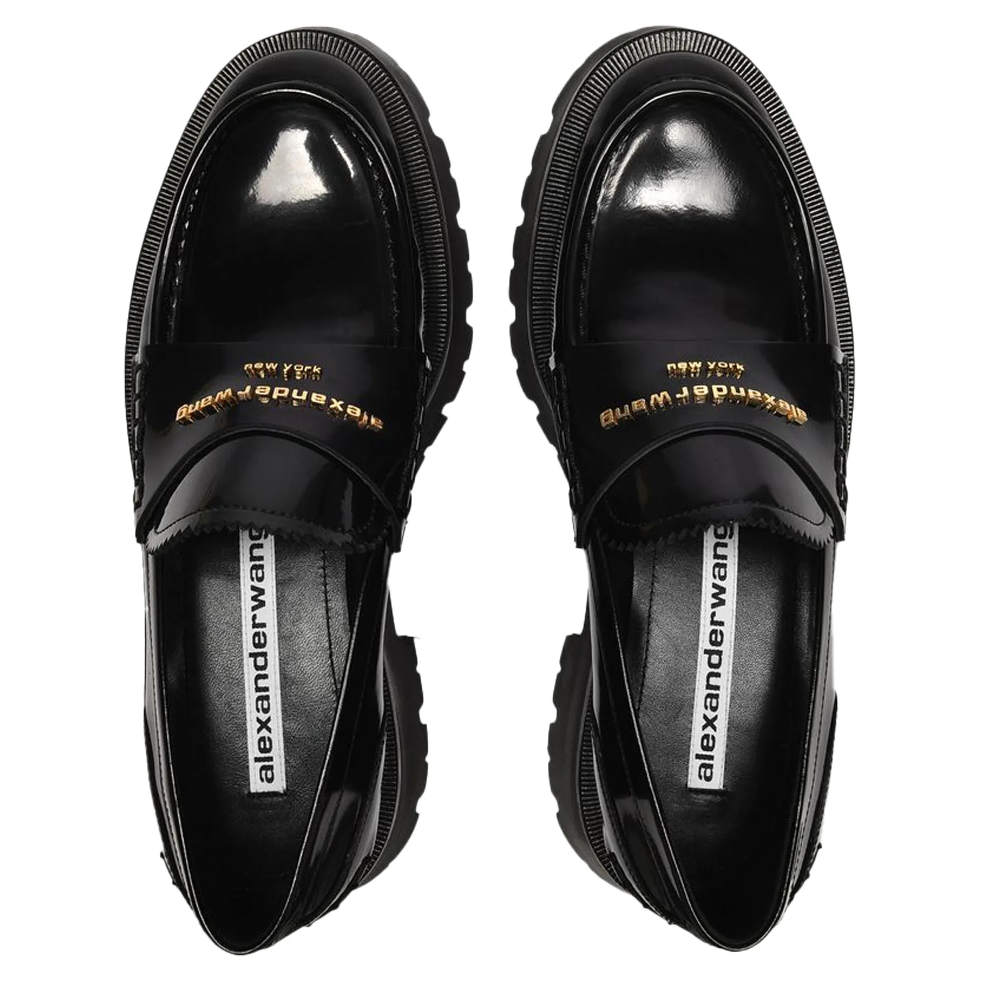 Carter Lug 45 Loafers in Black Leather