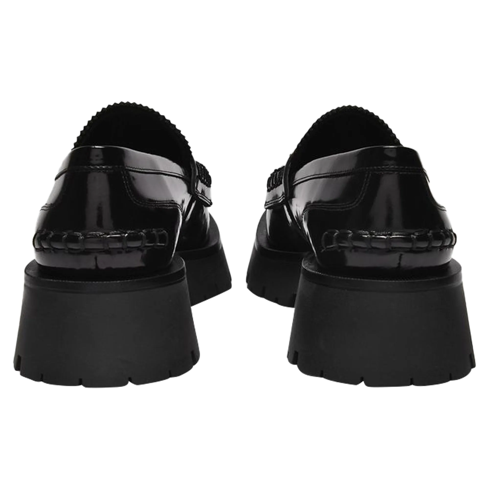 Carter Lug 45 Loafers in Black Leather