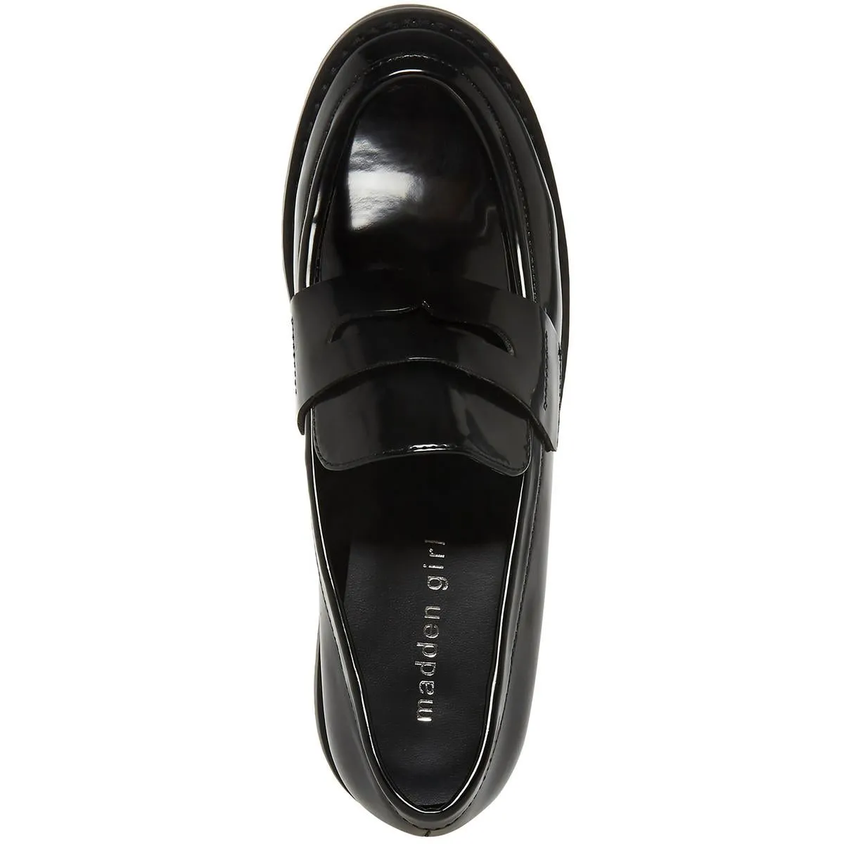 Cecilly Womens Patent Round Toe Loafers