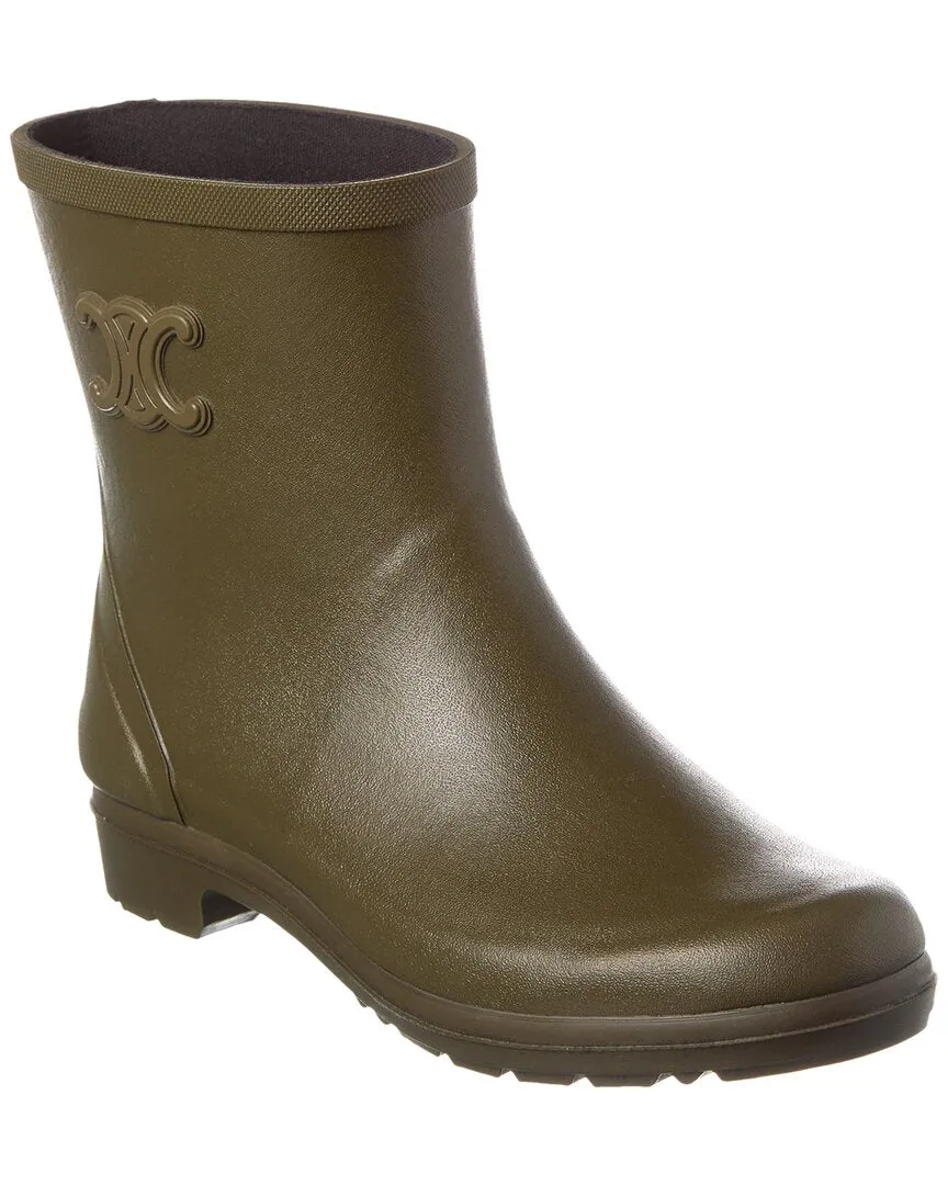 CELINE Cropped Rubber Rain Boot