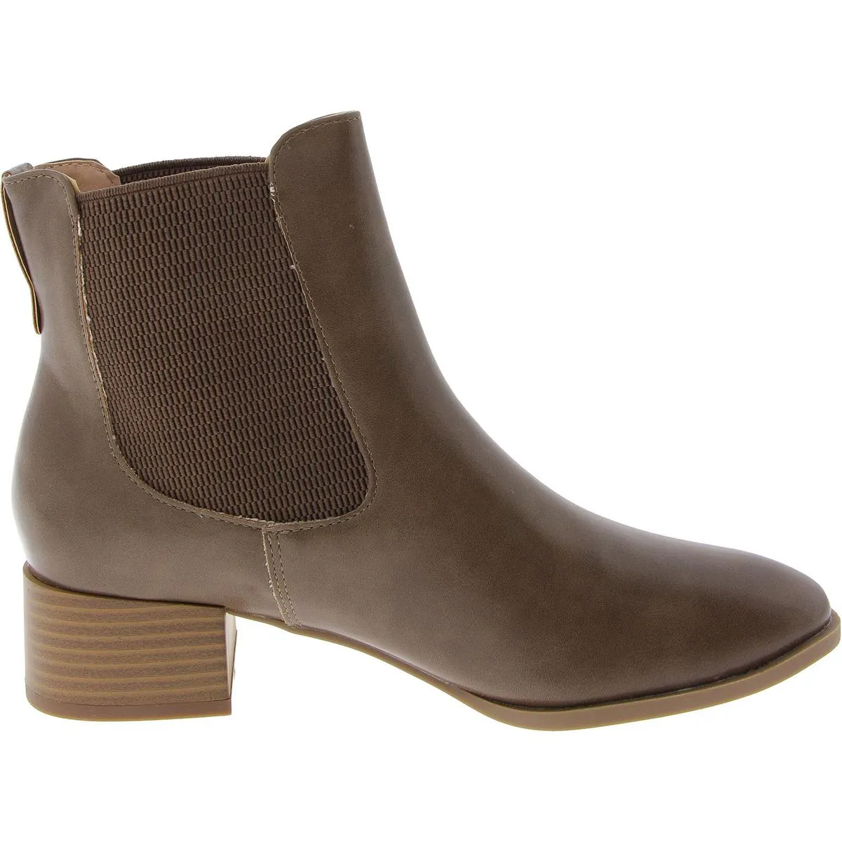 Chayse Womens Faux Leather Pull On Chelsea Boots