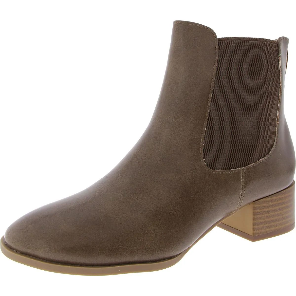 Chayse Womens Faux Leather Pull On Chelsea Boots