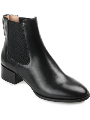 Chayse Womens Faux Leather Pull On Chelsea Boots