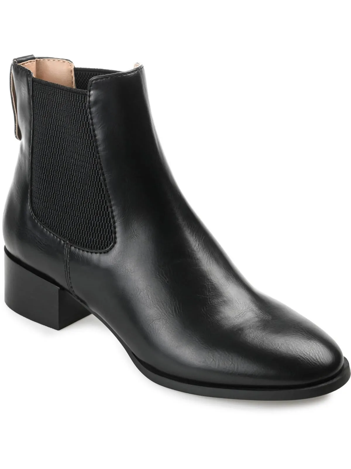 Chayse Womens Faux Leather Pull On Chelsea Boots