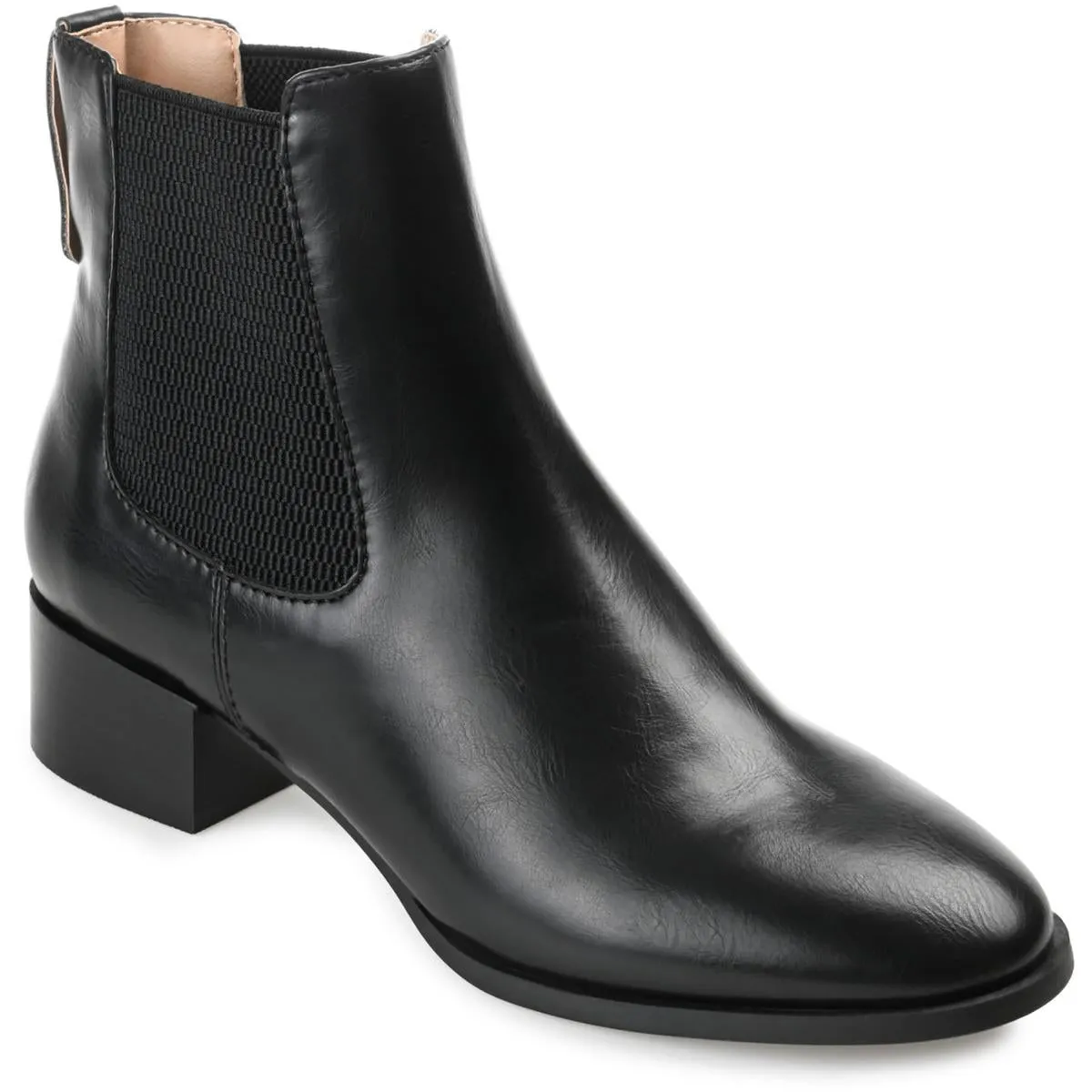 Chayse Womens Faux Leather Pull On Chelsea Boots