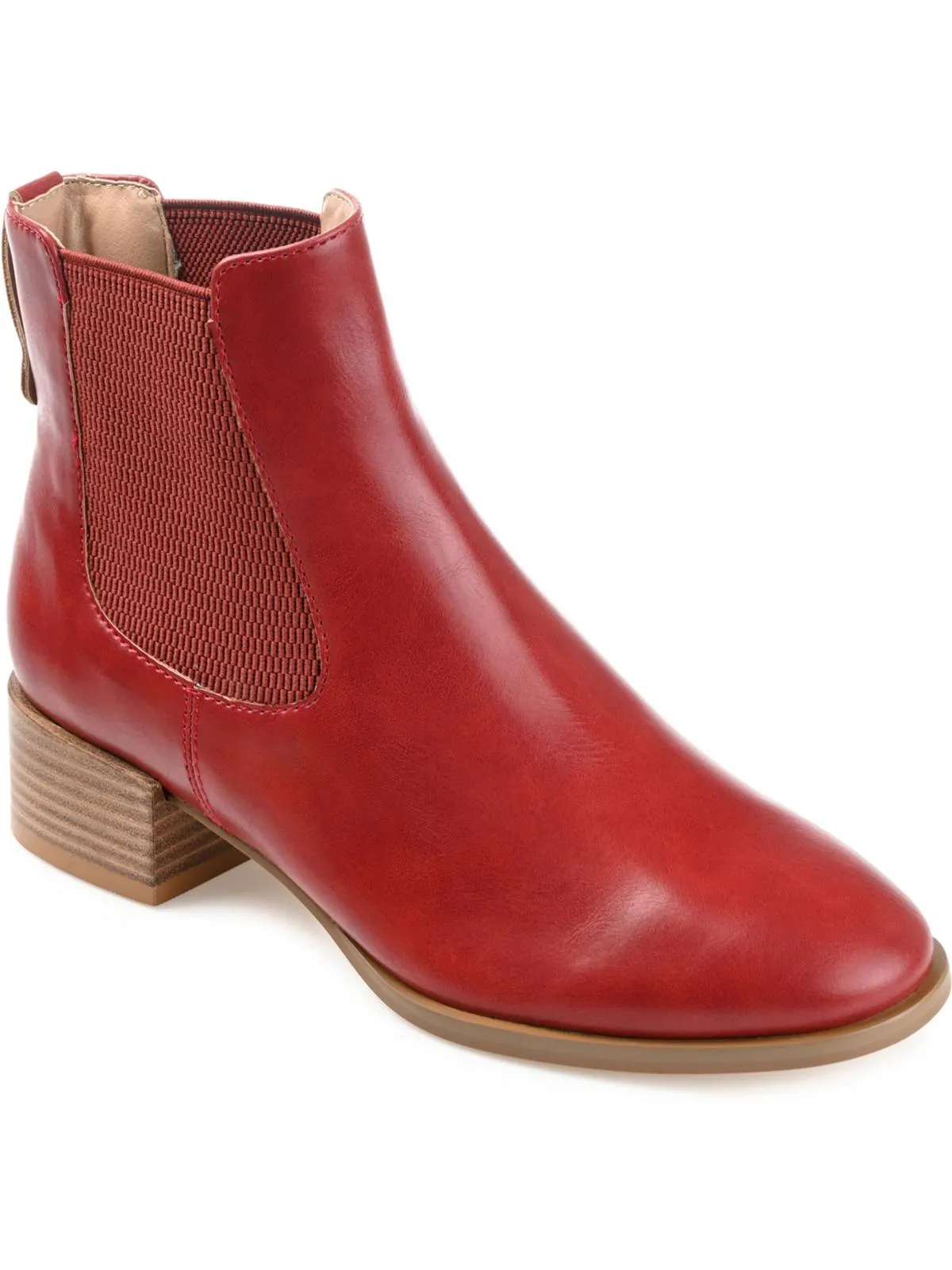 Chayse Womens Faux Leather Pull On Chelsea Boots