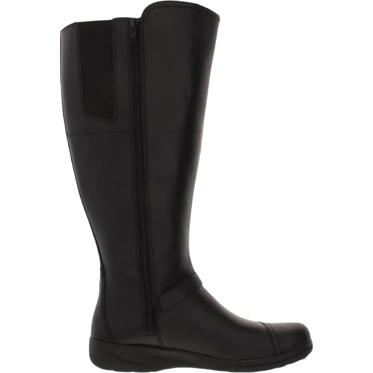 Cheyn Lindie Womens Wide Shaft Leather Knee-High Boots