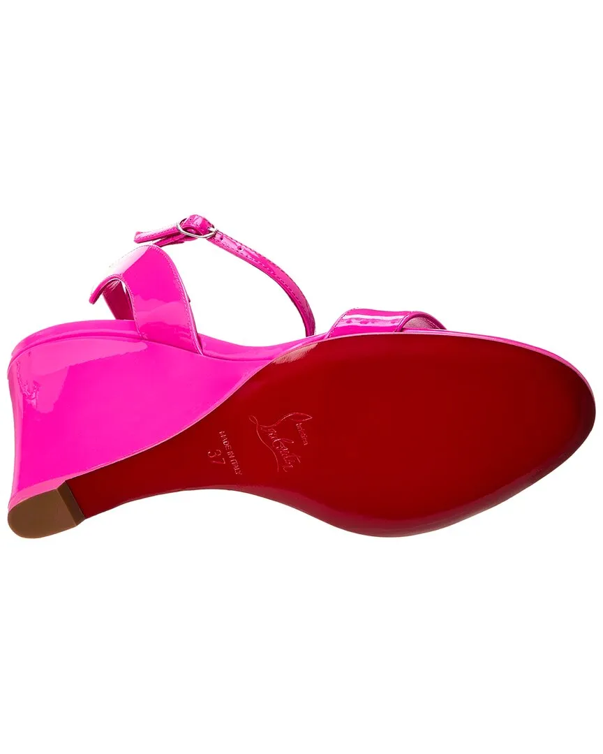Christian Louboutin Zeppa Chick 85 Patent Wedge Sandal