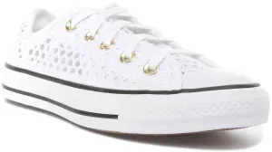 Converse 565495C All Star Ox Crochet In White Black For Women Shoes Converse