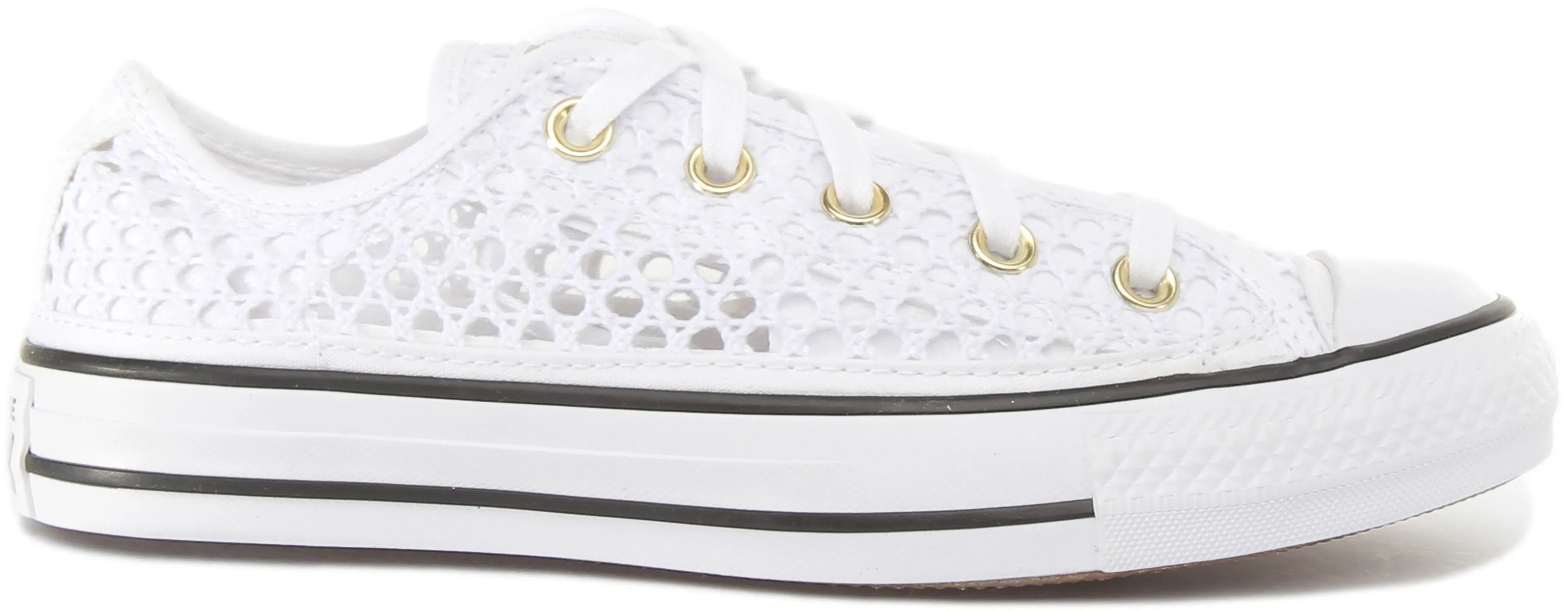 Converse 565495C All Star Ox Crochet In White Black For Women Shoes Converse