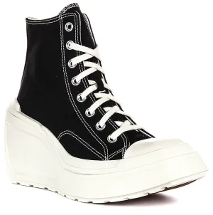 Converse A06478C De Luxe Wedge In Black White For Women Shoes Converse