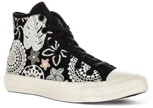 Converse A07536C Crochet Floral In Black For Women Shoes Converse