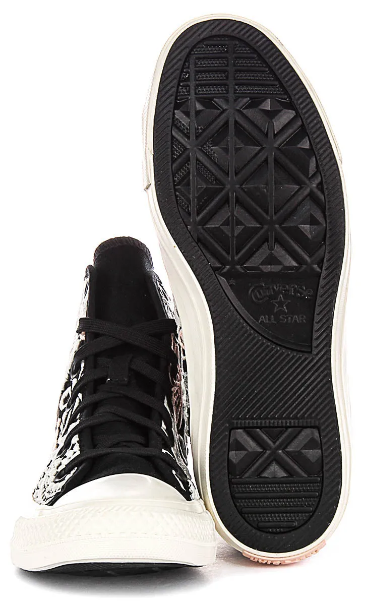 Converse A07536C Crochet Floral In Black For Women Shoes Converse
