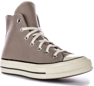Converse Chuck 70s Hi A04579C In Grey Leather Shoes Converse