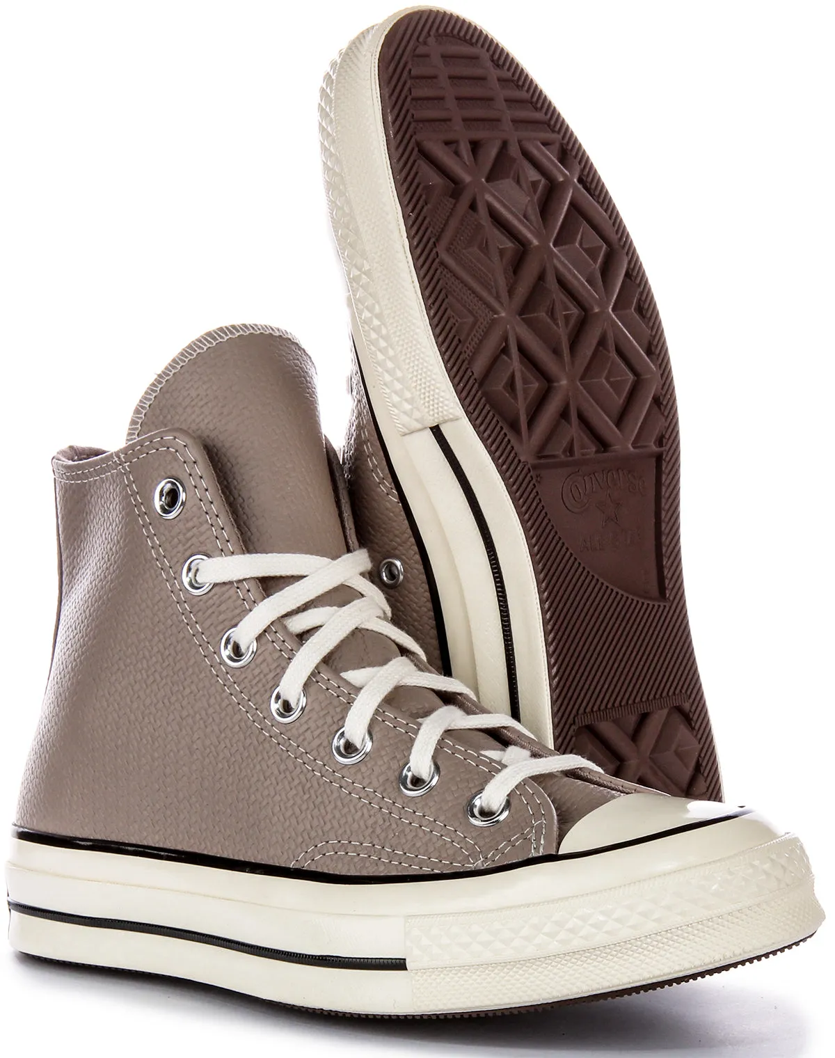 Converse Chuck 70s Hi A04579C In Grey Leather Shoes Converse