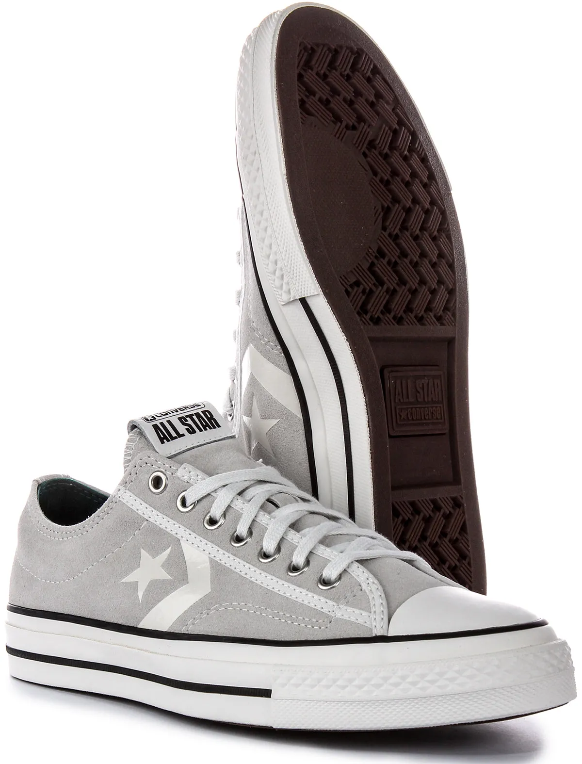 Converse Star Player 76 A05622C In Light Grey Suede Shoes Converse