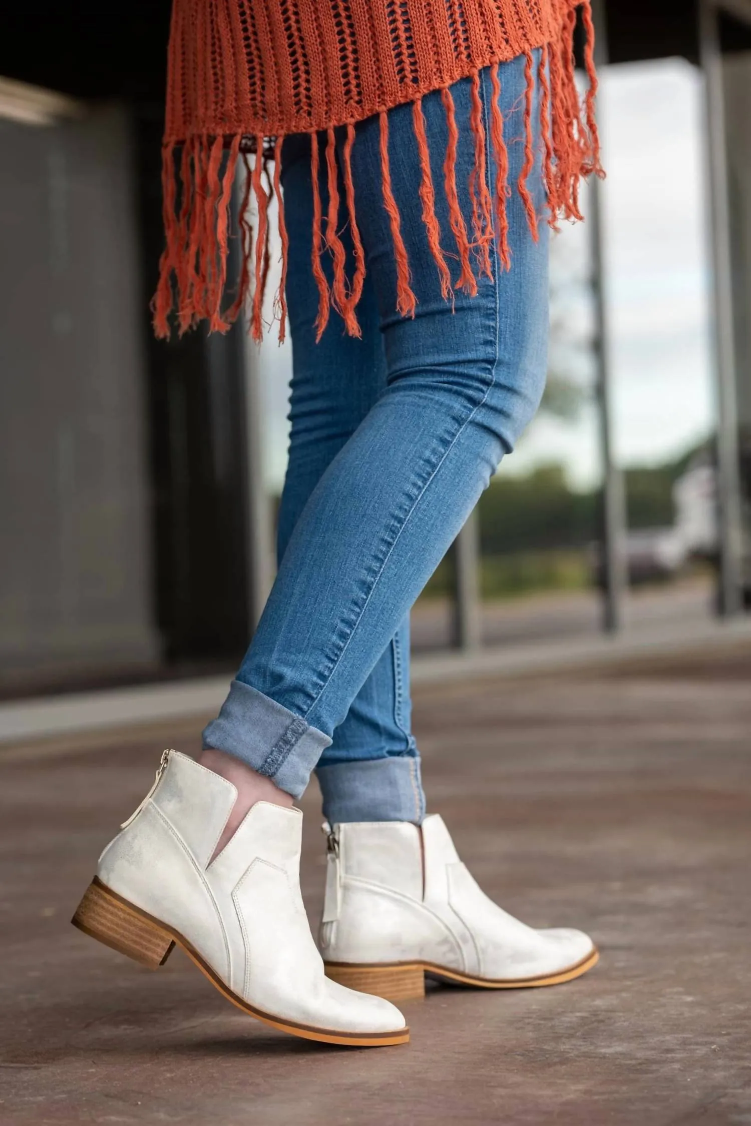 Curry Booties In White