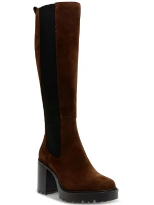 Deegan Womens Suede Tall Knee-High Boots