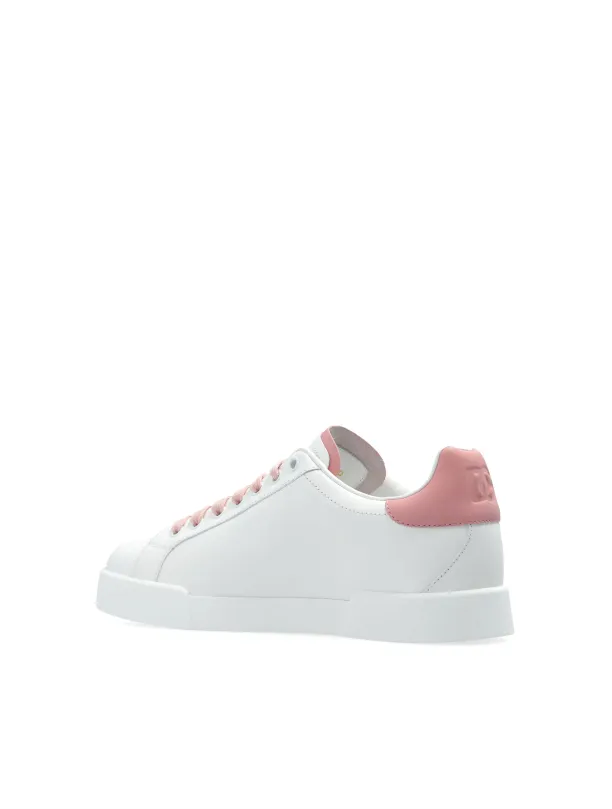 Dolce & Gabbana Portofino perforated-logo leather sneakers
