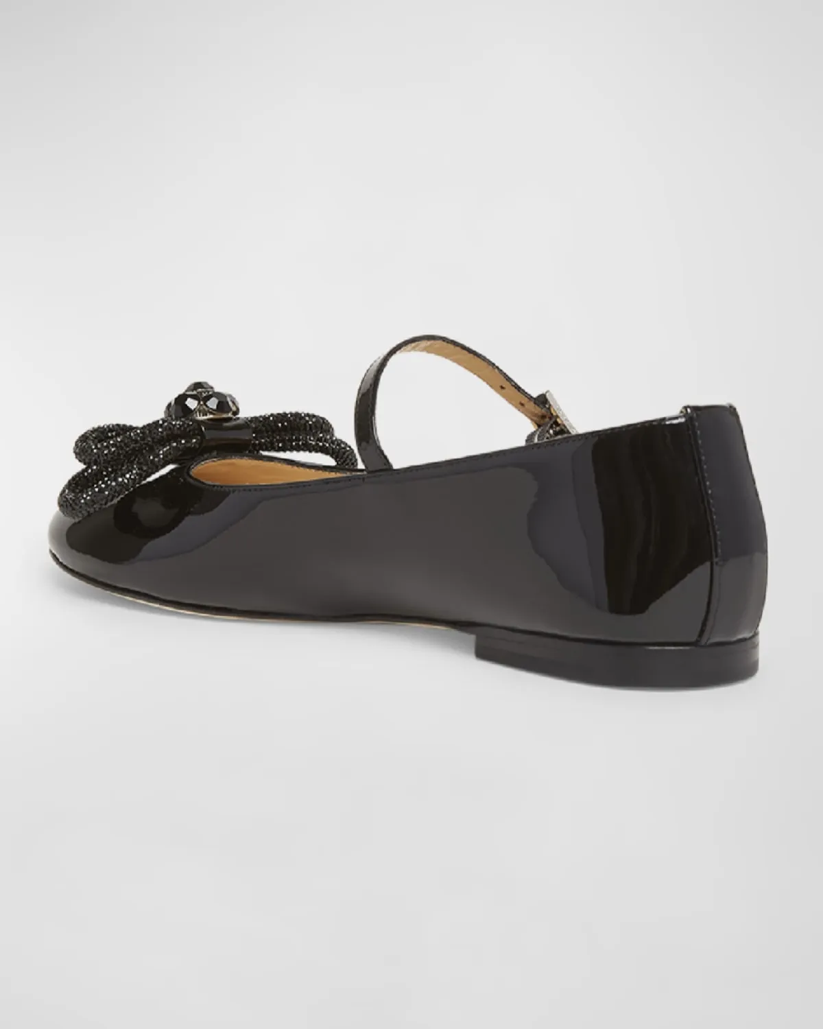 Double Bow Patent Mary Jane Flats