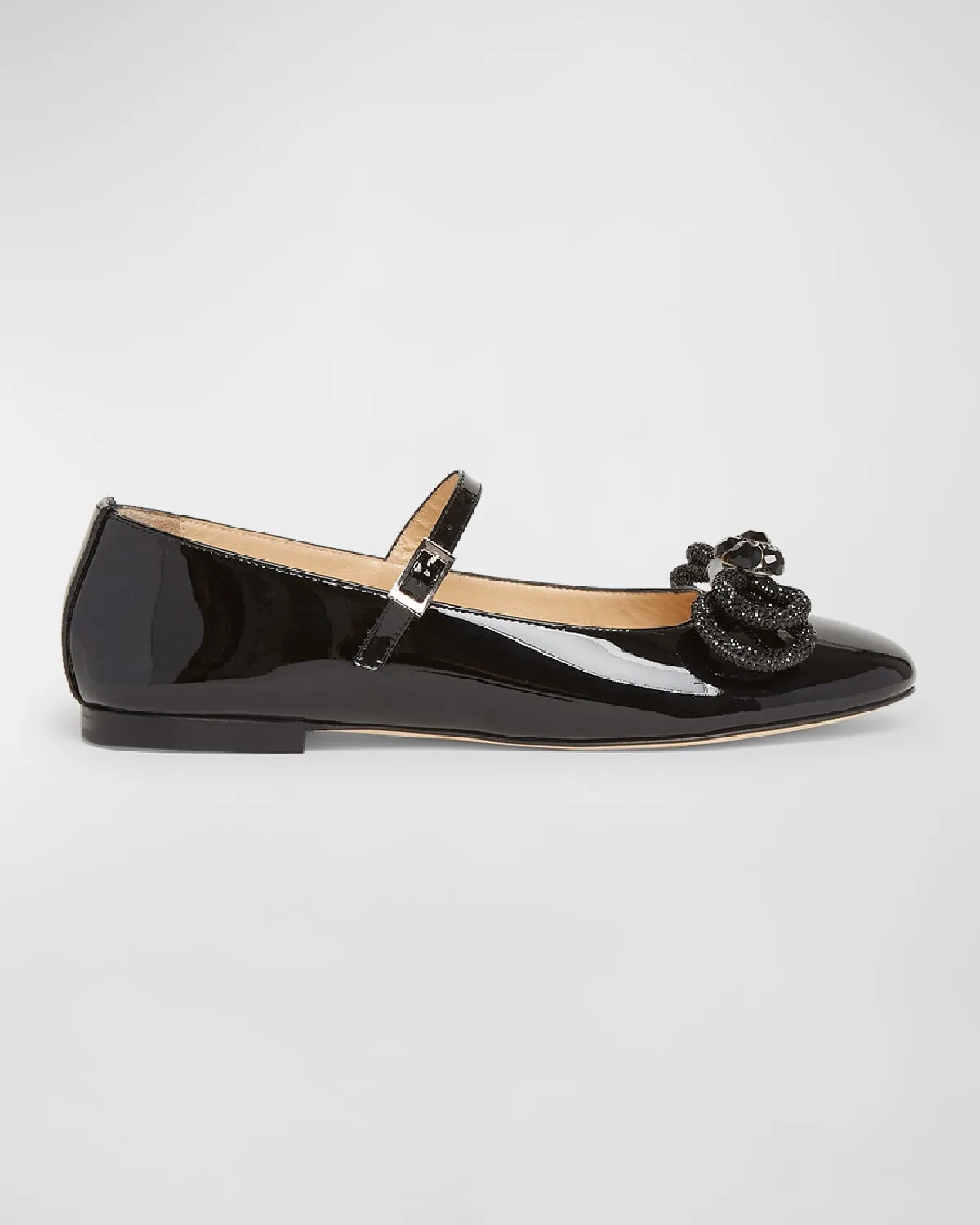 Double Bow Patent Mary Jane Flats