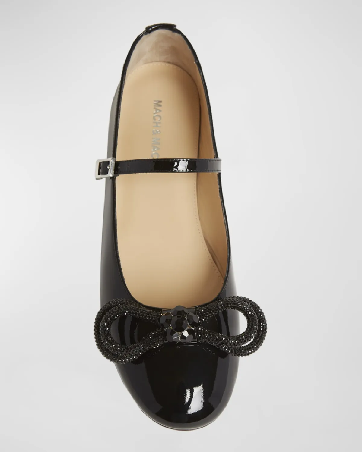 Double Bow Patent Mary Jane Flats