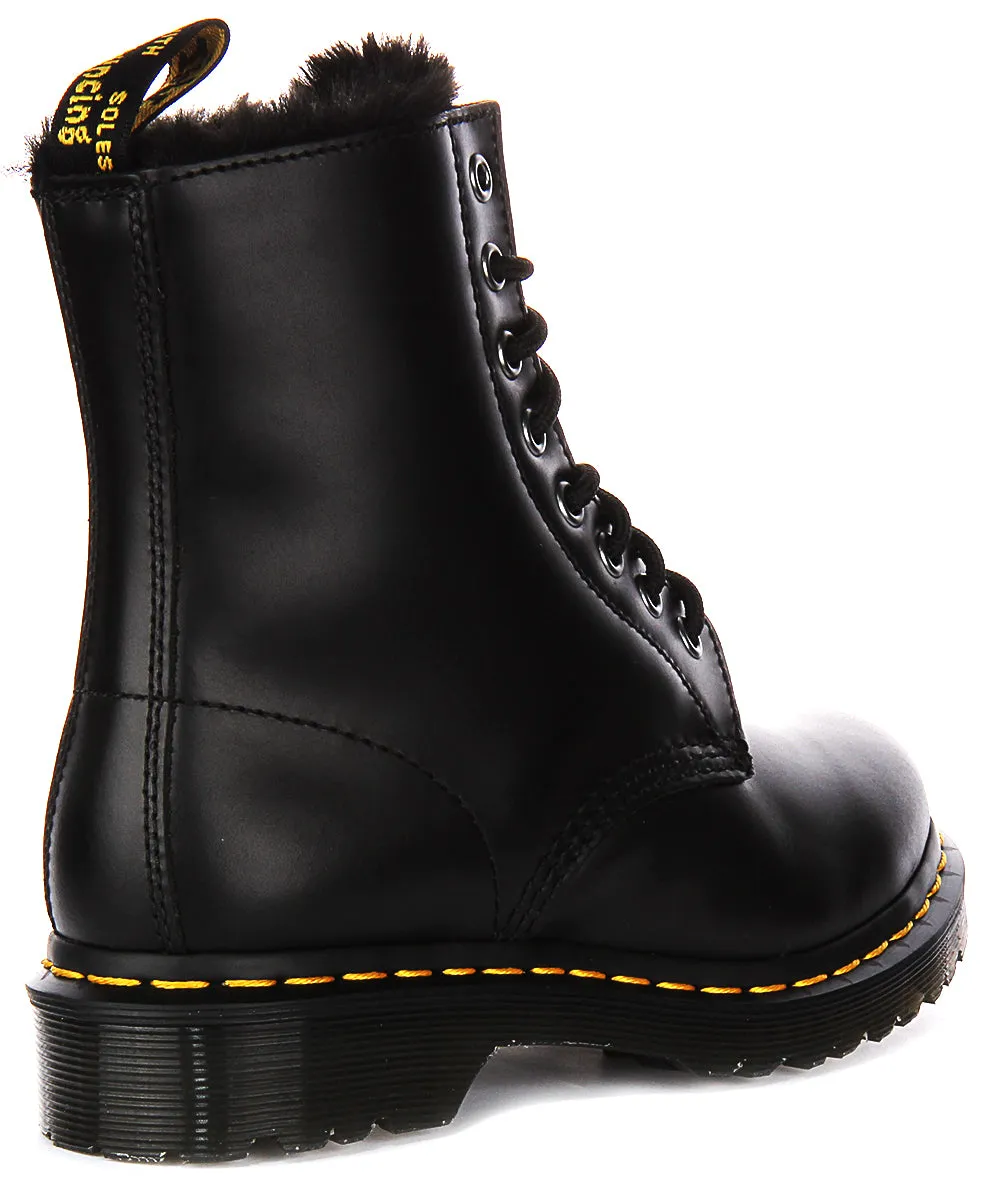 Dr Martens 1460 Serena In Dark Grey Atlas For Women Shoes Dr Martens