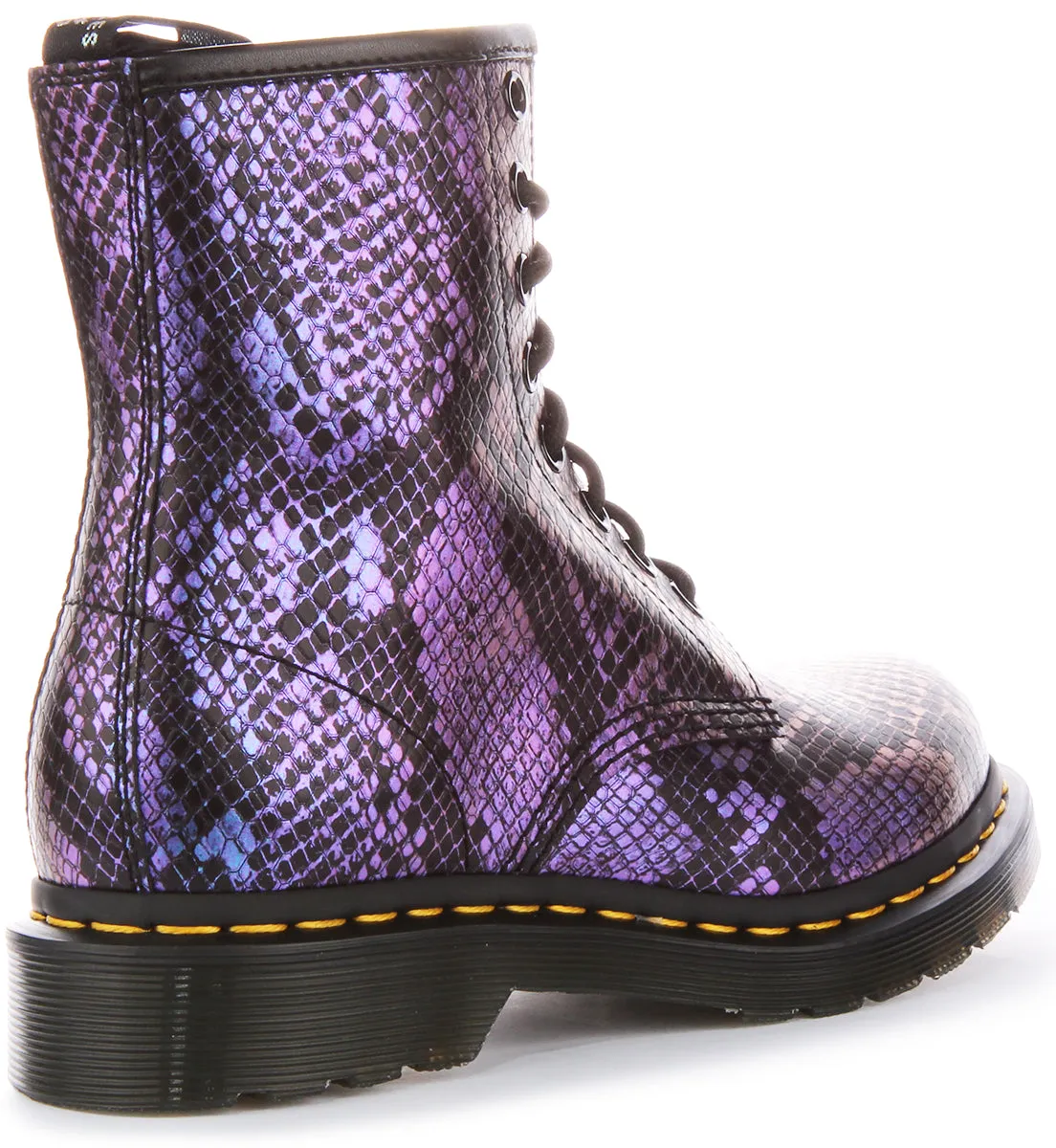 Dr Martens 1460 Snake In Black Purple For Women Shoes Dr Martens