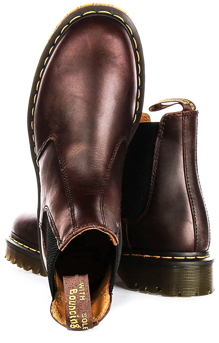 Dr Martens 2976 Bex Chelsea Crazy In Dark Brown Boots Shoes Dr Martens