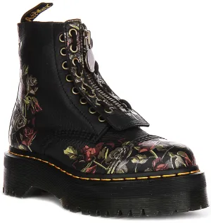 Dr Martens Sinclair Decaye In Black Flower For Women Shoes Dr Martens