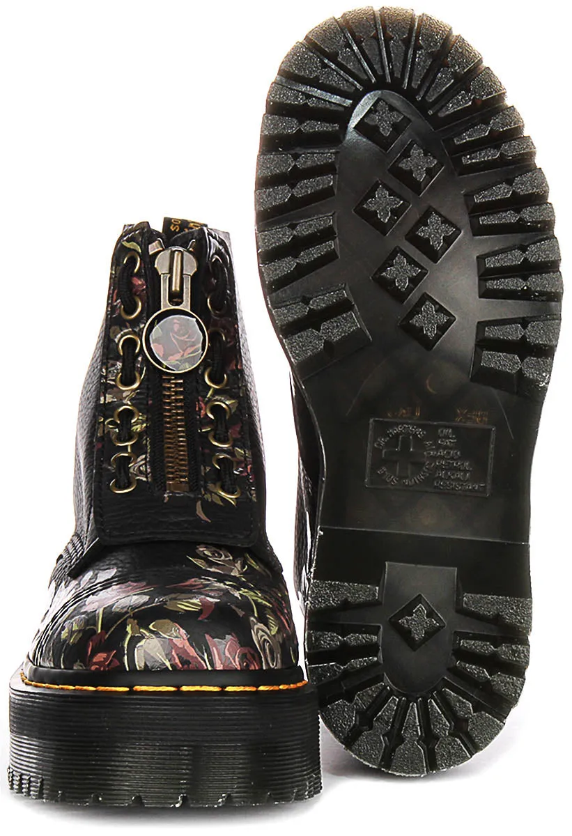 Dr Martens Sinclair Decaye In Black Flower For Women Shoes Dr Martens