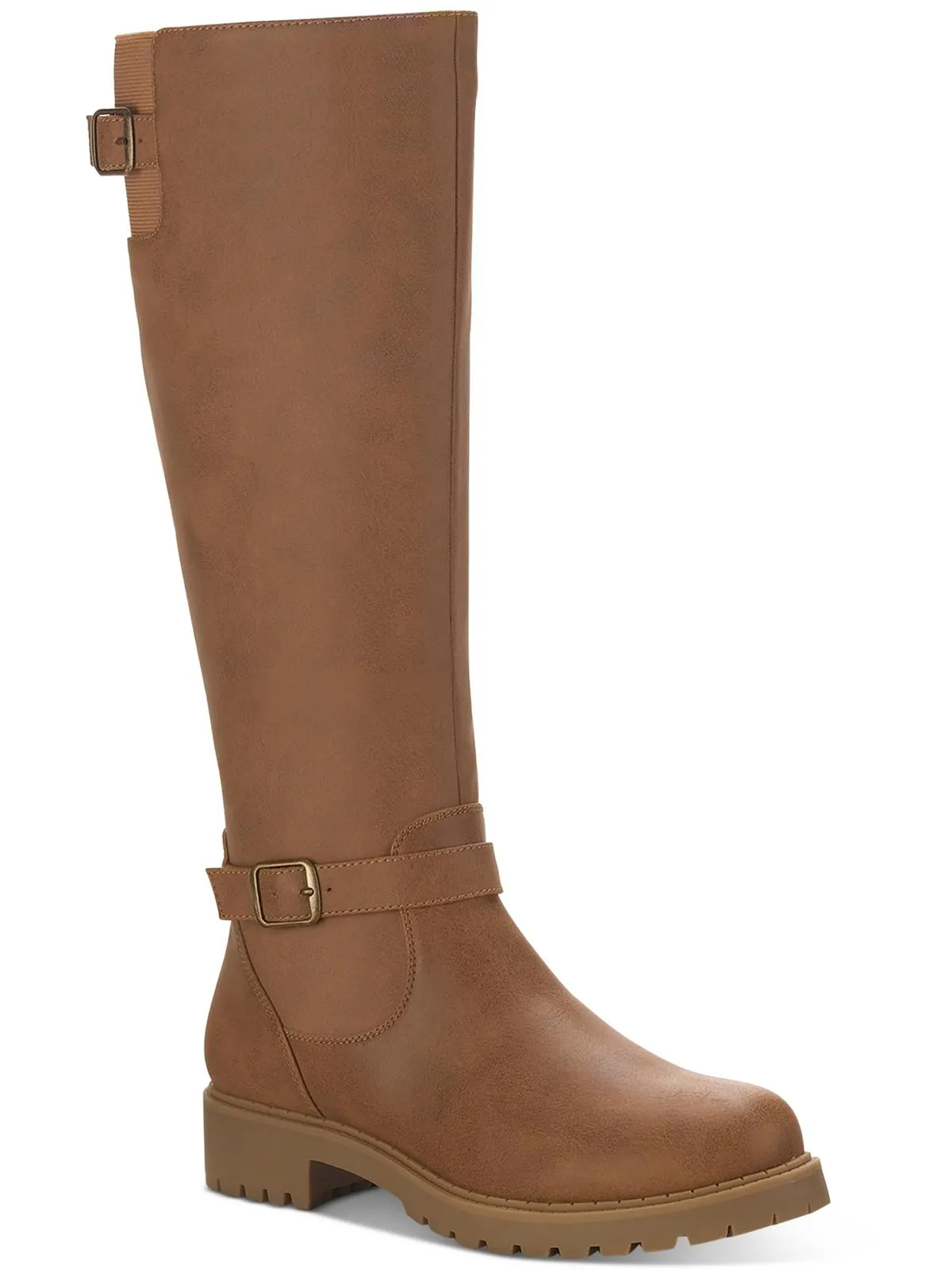 Elenorr  Womens Snake Skin Faux Leather Knee-High Boots
