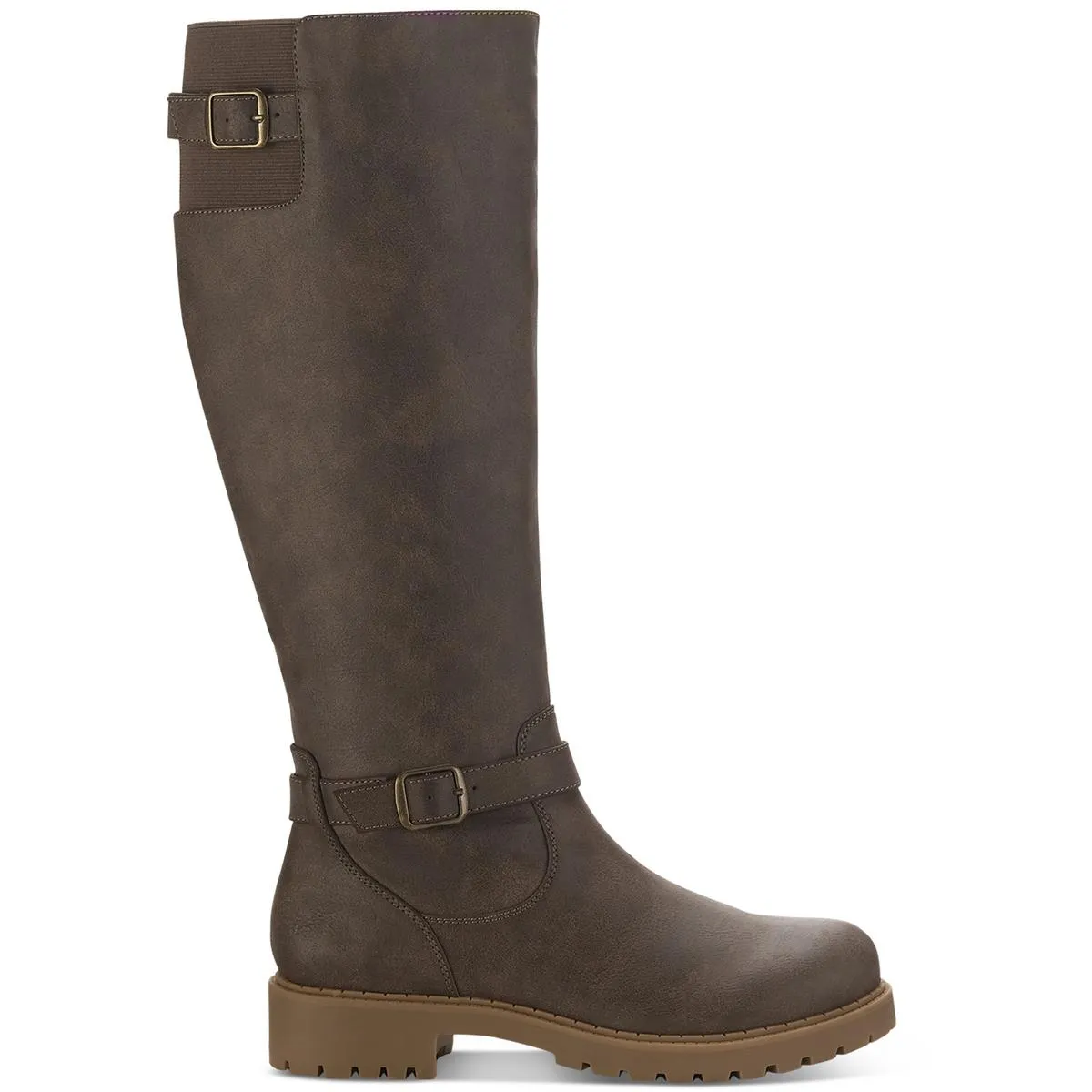 Elenorr  Womens Snake Skin Faux Leather Knee-High Boots