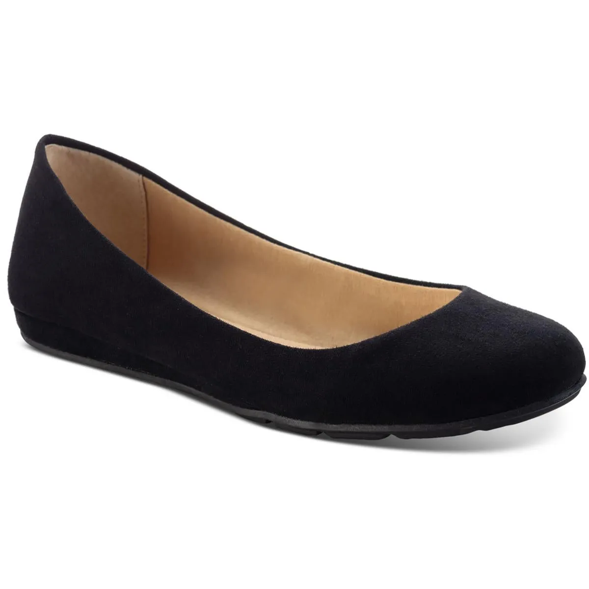 Eliana Womens Microfiber Almond Toe Ballet Flats