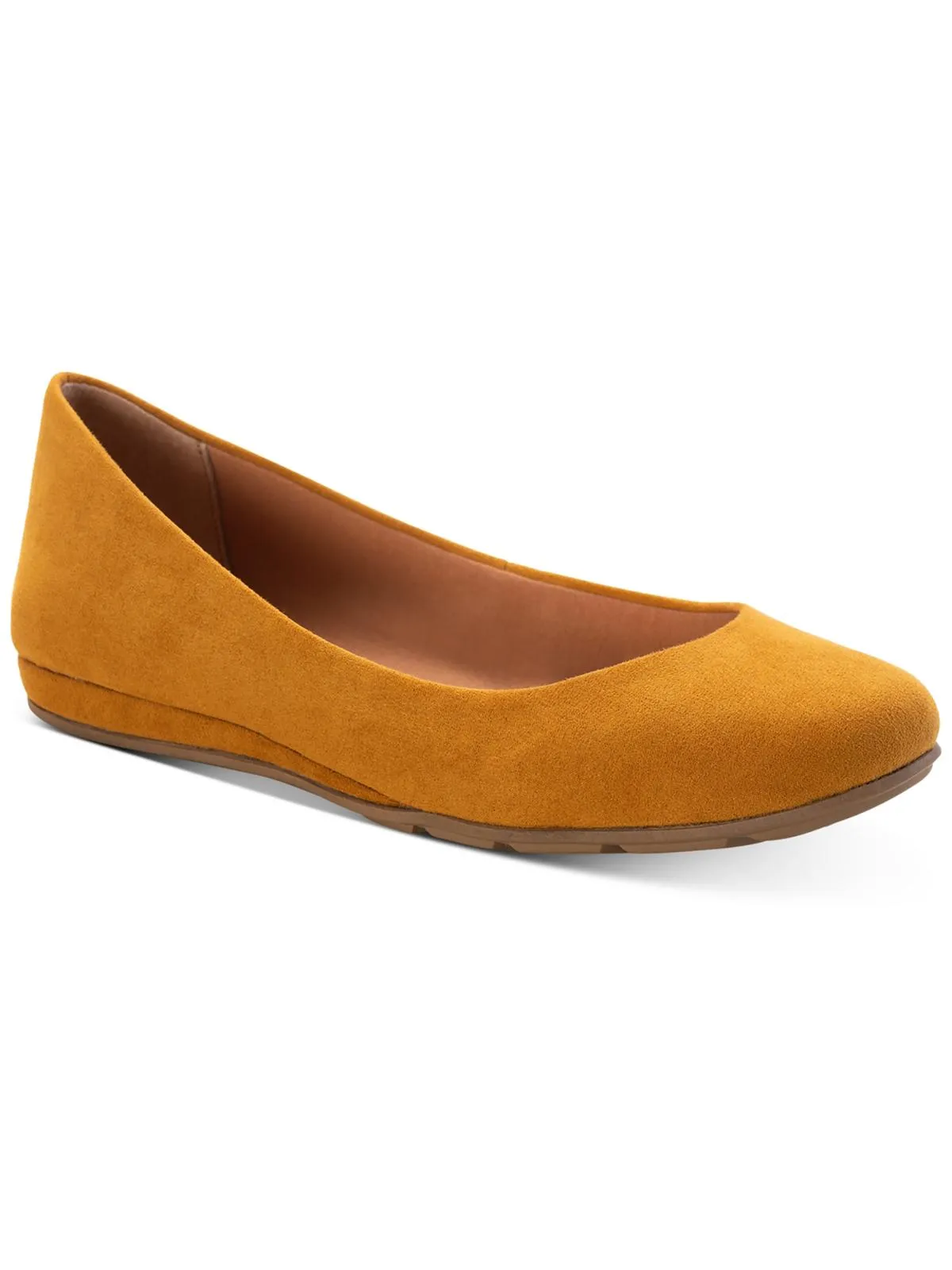 Eliana Womens Microfiber Almond Toe Ballet Flats