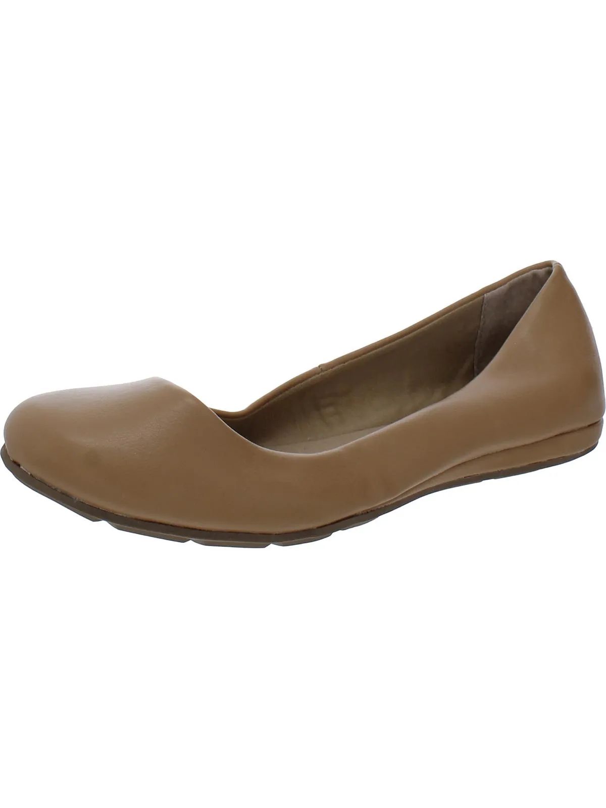Eliana Womens Microfiber Almond Toe Ballet Flats