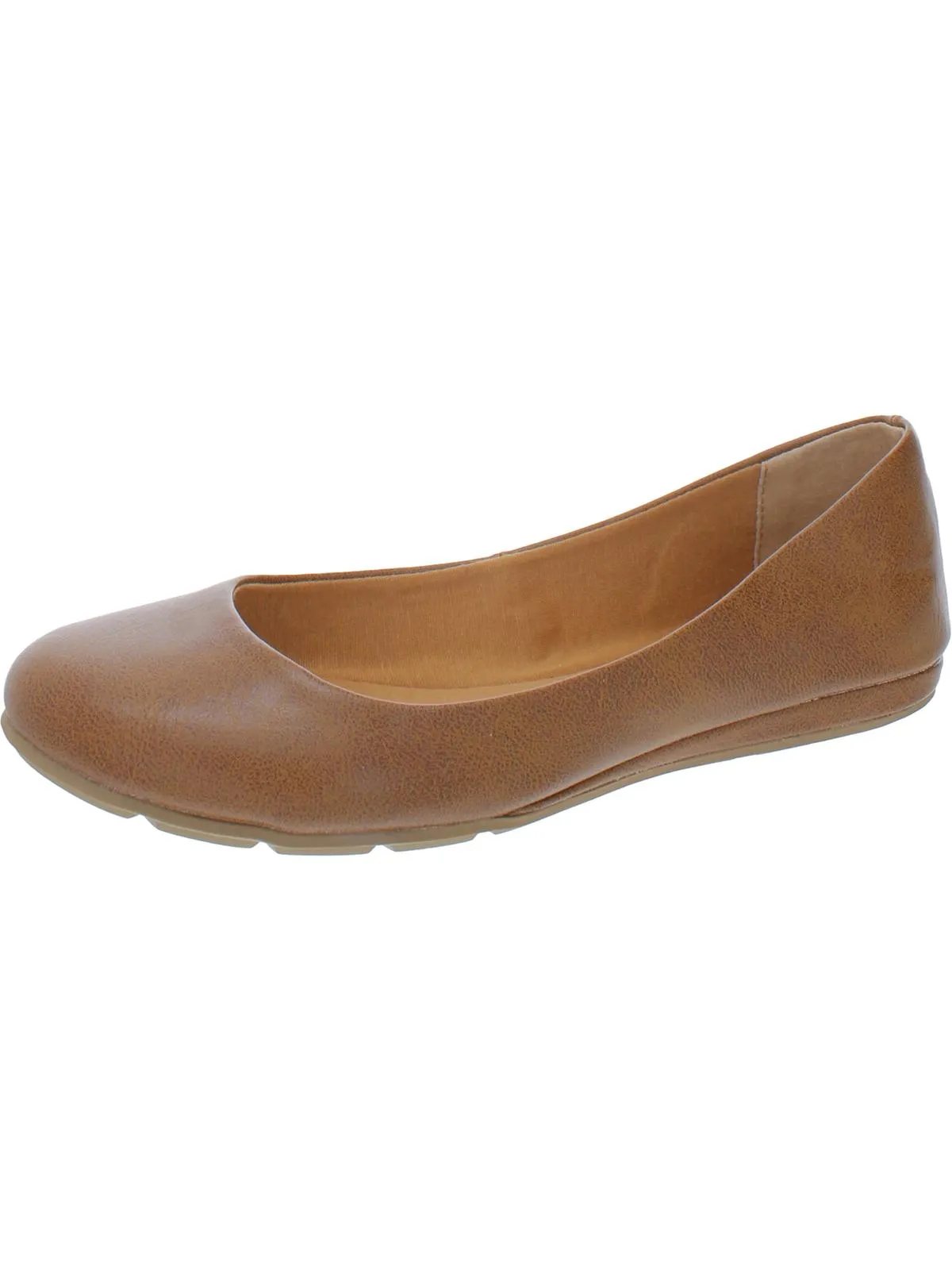 Eliana Womens Microfiber Almond Toe Ballet Flats